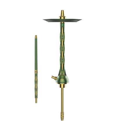 Kaljanas Blade One M - Green|Kaljanas Blade One M - kompeltacija|Kaljanas Blade One M - Įpakavimas|Kaljanas Blade One M - Titan Gold konektorius|Kaljanas Blade One M - Titan Gold Difuzorius