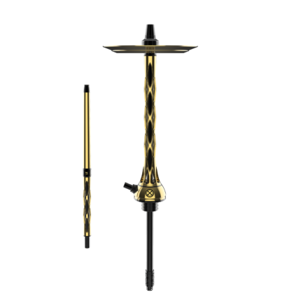 Kaljanas Blade One M - Titan Gold|Kaljanas Blade One M - Titan Gold konektorius|Kaljanas Blade One M - Titan Gold Difuzorius|Kaljanas Blade One M - Įpakavimas|Kaljanas Blade One M - kompeltacija